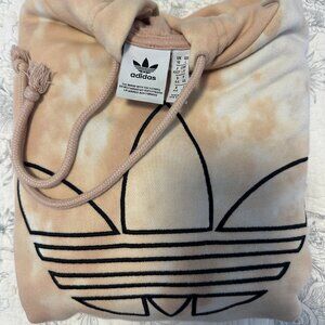 adidas - Women's Tie Dye Cropped Hoodie - Size Large